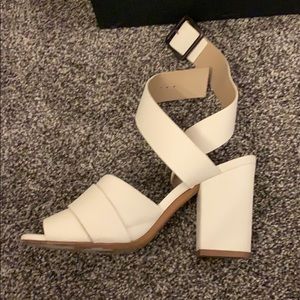 Delman New York ankle wrap heels
